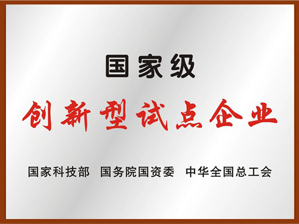 国家级创新试点企业